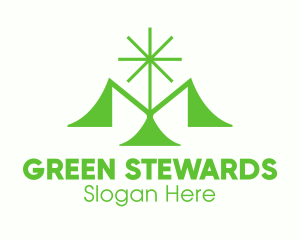 Green Natural Plant logo design