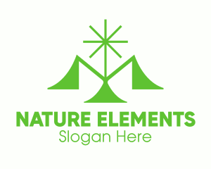 Green Natural Plant logo design