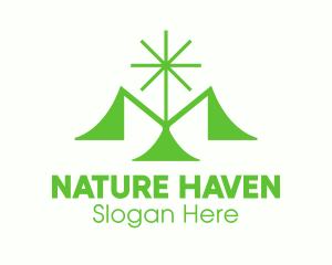 Green Natural Plant logo design