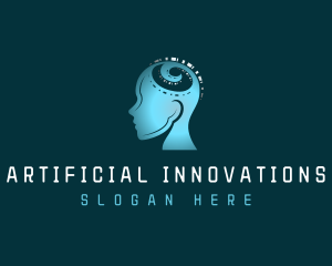 Artificial Intelligence Mind logo design