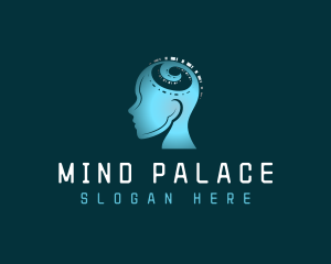 Artificial Intelligence Mind logo design