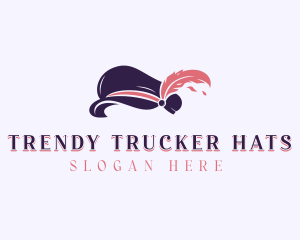 Feather Breton Hat logo design