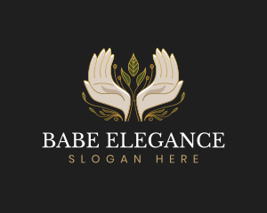 Elegant Hands Flowers logo design