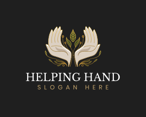 Elegant Hands Flowers logo design