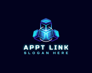 Technology Cube Link logo design