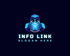 Technology Cube Link logo design