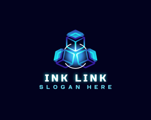 Technology Cube Link logo design