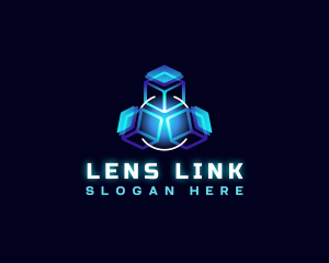 Technology Cube Link logo design