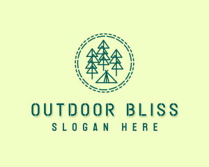 Pine Forest Campsite logo design