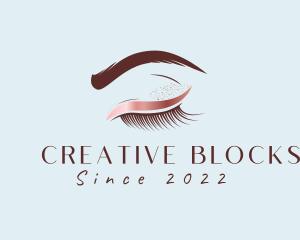 Eyebrow Eyelashes Cosmetic Makeup logo design