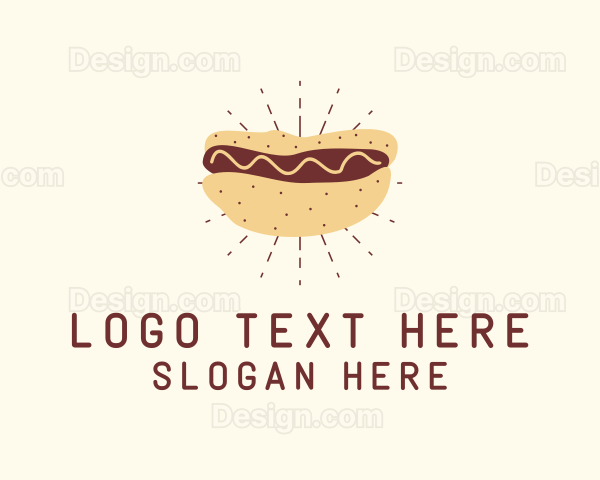 Hot Dog Sandwich Snack Logo