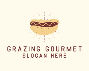 Hot Dog Sandwich Snack logo design