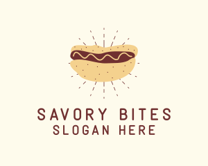 Hot Dog Sandwich Snack logo design