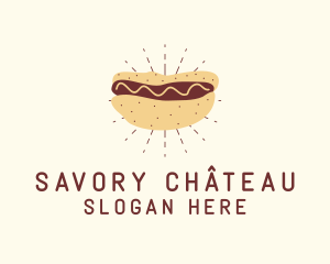 Hot Dog Sandwich Snack logo design