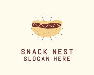 Hot Dog Sandwich Snack logo design