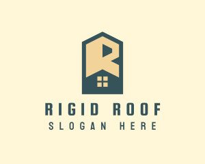 Home Roofing Letter R logo design