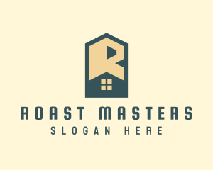 Home Roofing Letter R logo design