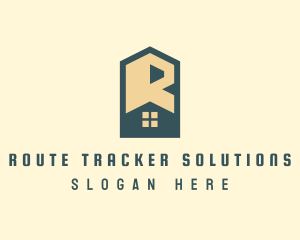 Home Roofing Letter R logo design