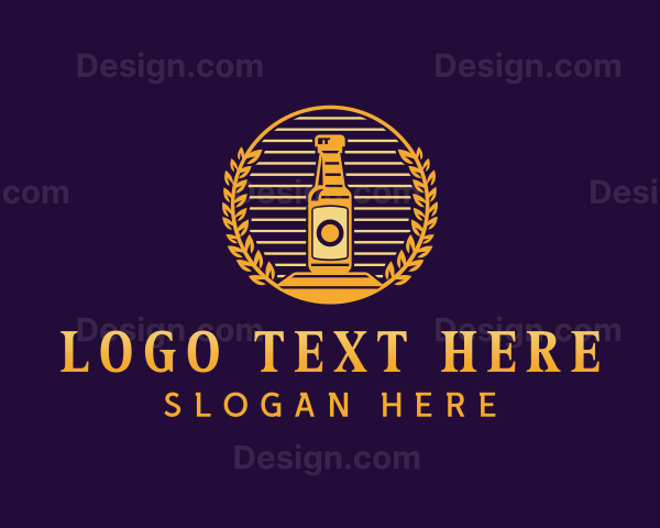 Wheat Beer Bottle Logo