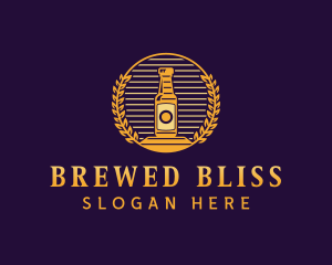 Wheat Beer Bottle logo design