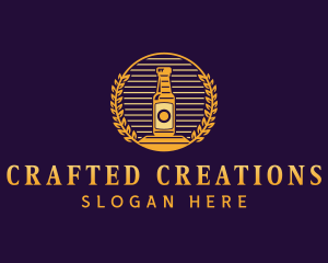 Wheat Beer Bottle logo design