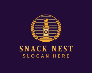 Wheat Beer Bottle logo design