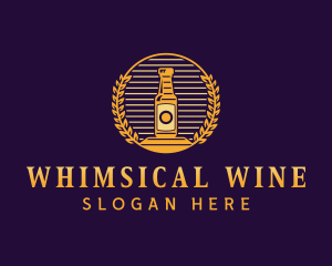 Wheat Beer Bottle logo design