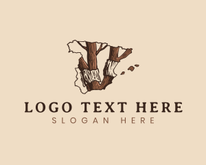 Spain Cork Oak Tree logo