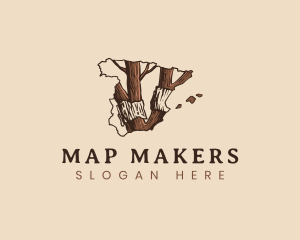 Spain Cork Oak Tree logo design