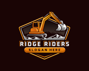 Excavator Backhoe Machine logo design