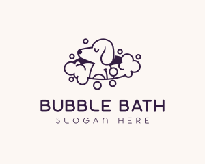 Pet Dog Bath logo design