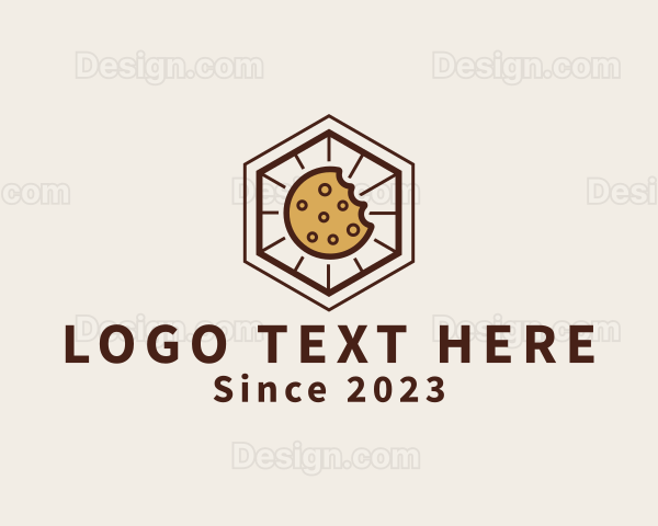 Hexagon Cookie Bakery Logo