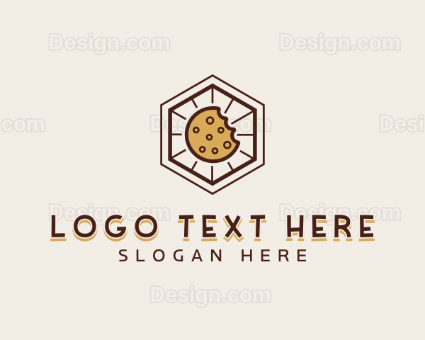 Hexagon Cookie Bakery Logo