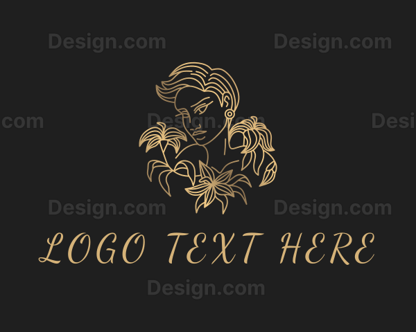 Gold Feminine Woman Logo