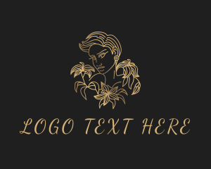 Gold Feminine Woman logo