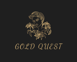 Gold Feminine Woman logo design