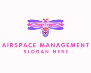 Flying Dragonfly Insect logo