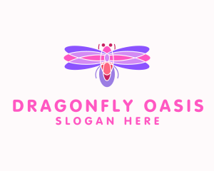 Flying Dragonfly Insect logo