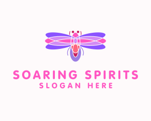 Flying Dragonfly Insect logo