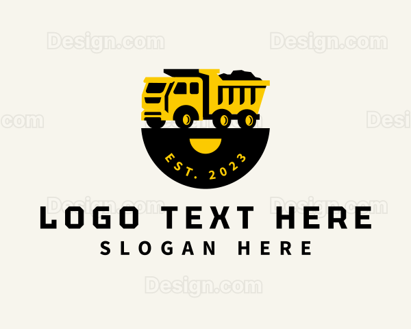 Dump Truck Contractor Logo