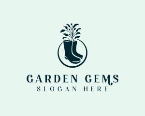 Gardening Boots Plant logo