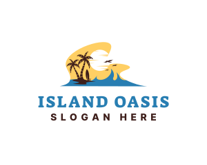 Island Travel Surf logo design