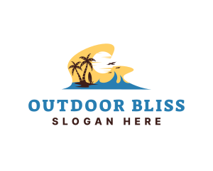 Island Travel Surf logo design