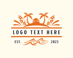 Tropical Island Surfboard  logo