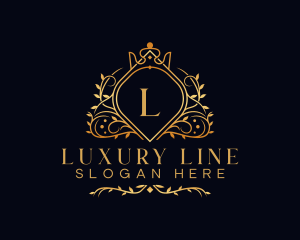 Luxury Vine Crown logo design