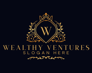 Luxury Vine Crown logo design