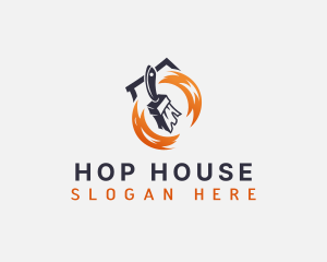 House Paint Construction logo design