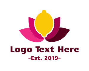 Lemon Lotus Flower logo