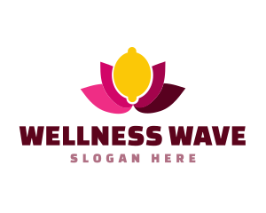 Lemon Lotus Flower logo