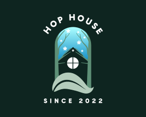 Flower Tree Leaf House logo design